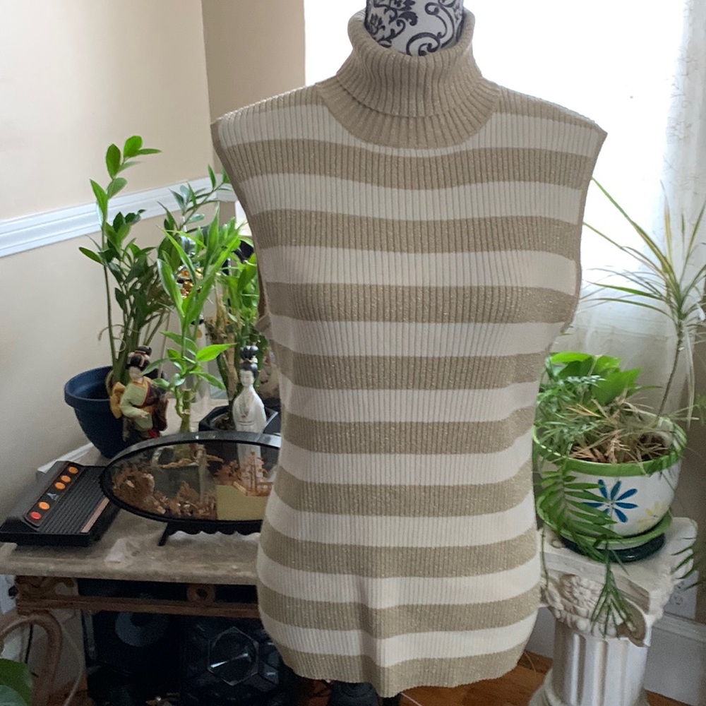 Cable & Gauge sleeveless turtleneck